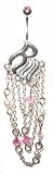 Rocawear pearl, bead and chains button ring