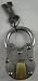 Antique Style Wine Cellar Padlock with 2 Skeleton Keys