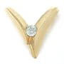 Sterling Silver Gold Plated Blue Topaz Pendant