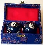 Chinese Iron Ball - Chinese Traditional Cloisonne Iron Ball for Health (One Set Containing 2 Balls We Pick up the Color and the Designs of the Balls for You)
