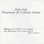Fragments Of A Rainy Season ~ John Cale