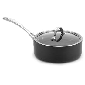 Calphalon 2.5-qt. Commercial Hard-Anodized Shallow Sauce Pan. 