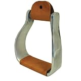 Aluminum Western Curved Stirrups with Leather Tread