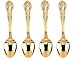 HIC Gold Plated Traditional Demi Spoon - Set of 4