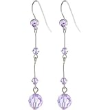 Violet Austrian CRYSTAL GO-GO Drop Earrings
