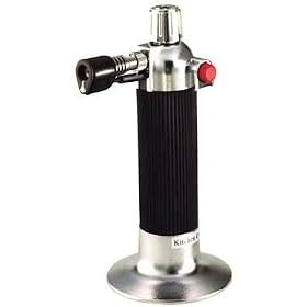 Kitchen Craft Cook's Blowtorch with Chrome Fittings, Clam Packed