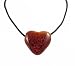 Necklace - N164 - Ceramic Heart with Sterling Silver Clasp ~ Red