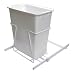 30 Quart 18 Single Bin Slide-Out Waste Bins - White