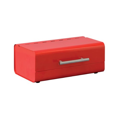 Zeller 27344 Brotkasten, Metall / 36 x 23 x 14, rot