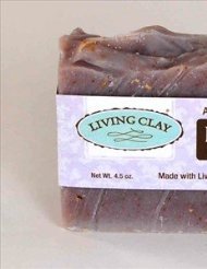 Lavender & Calcium Bentonite Clay Soap - 1 Bar - Living Clay Exfoliant Skin Care Soap For Oily Skin - Herbal Face & Body Soaps 4 OZ