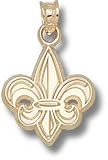 Louisiana-Lafayette Ragin' Cajuns Solid 10K Gold Fleur De Lis 5/8'' Pendant