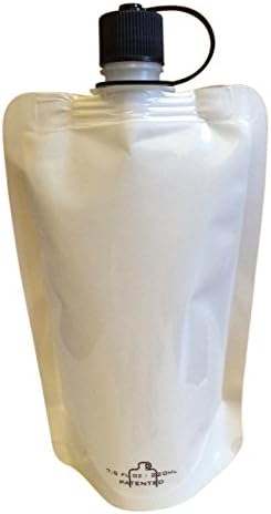 The Original Disposable Flask® Plus Novelty Sunscreen and Lotion Flask Set with Funnel and Security Seals (White)