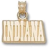Indiana Hoosiers Solid 10K Gold ''INDIANA'' 3/8'' Pendant