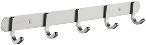 European Design Home Wall-Mount 5 Row Hook Rack, Space aluminum