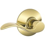 Schlage F10VACC605 Accent Passage Lever, Bright Brass
