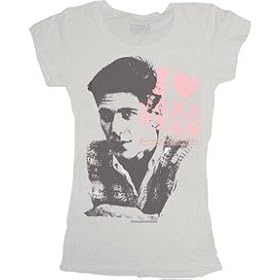 Sixteen Candles Classic Movie I Love Jake Ryan Heart Profile Juniors Size Silver T-shirt