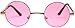 Round Pink Lens Sunglasses S Rose Gold Frame