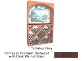 Wine Cellar Innovations Premium Redwood with Dark Walnut Stain Tabletop below Arch 1x45x12-in.