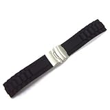Produkt-Bild: Kautschukarmband (schwarz) Bandansto&szlig; 20 mm