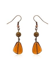Rose Copper Drop Earrings