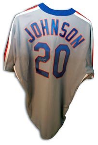 Howard Johnson Signed New York Mets Grey Throwback Jersey