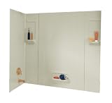 Swanstone TW-32-037 High Gloss Five Panel Tub Wall Kit, Bone Finish