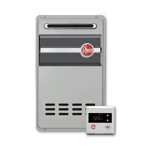 Rheem RTG-66XN Outdoor Natural Gas Tankless Water Heater With Digital Remote Control