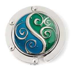 Finders Key Purse Hanger Aqua Swirl