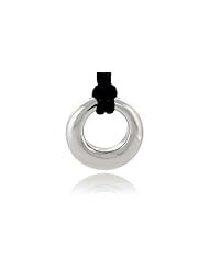 Sterling Silver 925 Circle of Love Pendant w/ Leather Cord