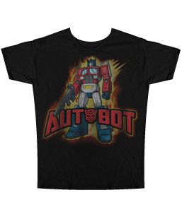  Transformers Autobot Flame Black Adult men T-shirt
