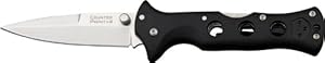 Cold Steel Messer, Counter Point 2, VG-1 San Mai III Stahl,, schwarzes Heft mit Nieten und Clip