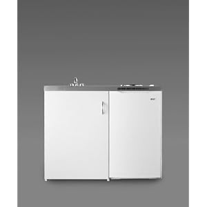 Summit C39AUTO White Two Burner Combination Kitchen with Refrigerator/Freezer C39AUTO
