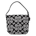 Authentic Coach Signature 24CM Zip Duffle Hobo Bag 15067 (Black/White)