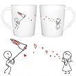 BoldLoft Catch My Love Couple Coffee Mug Set-Christmas Gift Ideas for Couples, Romantic Christmas Gifts, Cute Valentines Day Gifts, Romantic Anniversary Gifts