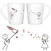 BoldLoft "Catch My Love" Couple Coffee Mug Set-Cute Valentines Gifts,Valentines Pillowcases,Valentines Day Romantic Gifts,Unique Valentines Day Gifts