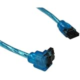 Sata III Premium Cable 6" UV Blue Straight to Right Angle OK6A3RUB12