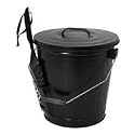 Panacea 15343 Ash Bucket with Shovel, Black