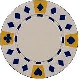 Clay Composite Tri Color Diamond Suited Poker Chips 25 11.5 gram White Poker Chips