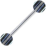 DOEJOE Stripe Barbell Tongue Ring