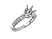 0.91 ct Round Diamond Antique style Engagement Ring Setting Platinum