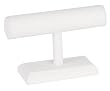 KCF 49137 Jewelry T-Bar Display for Bracelets and Watches, White Leatherette, 5 1/2 Inches High