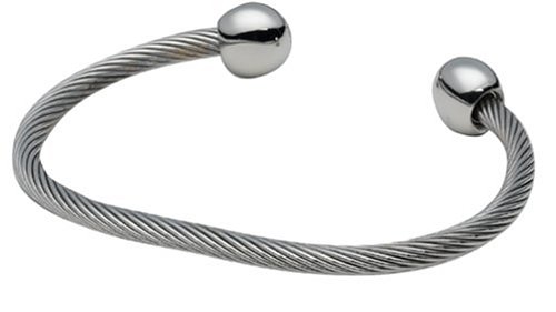 Sabona Professional Steel Twist Magnetic w/ Silver Balls Bracelet, Size XL