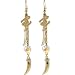 Rocawear Austrian Cyrstal Gold Tone Heart Horn Earrings