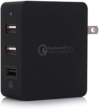 Portable Charger, InRich Universal Travel USB Wall Charger Quick Charge 2.0 (22.5W / 4.8A / 3 Port / Qualcomm Certified) for Samsung Galaxy S7/S6 Edge Plus, Note 5, LG V10, New Moto X, iPhone and More