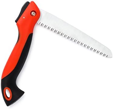 2XFaster Razor Tooth Folding Saw Pruning Tool Slices through 10" Thick Branches in Seconds. Professional Grade, 3 Angle Sharpened Hard Chrome Plated High Carbon Steel Pruning Blades, Anti-Slip Handle