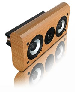 W100 On-Wall / In-Wall Center Channel Speaker - Mansfield Beech