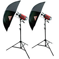 Photoflex StarFlash 300 Gemini Umbrella Kit with Two StarFlash 300ws Monolights,43