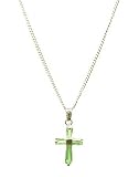 Pack of 4 August Birthstone Cubic Zirconia Cross Pendant Necklaces 0.5 #14578