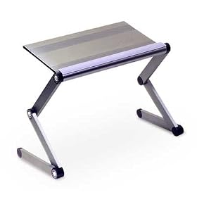 Adjustable Laptop Table Laptop Laidback Computer Desk Portable Bed Tray Book Stand Multifuctional & Ergonomics design dual layer tabletop up to 19