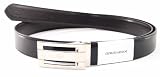 Giorgio Armani Adjustable/Reversible Men's Leather Black Belt